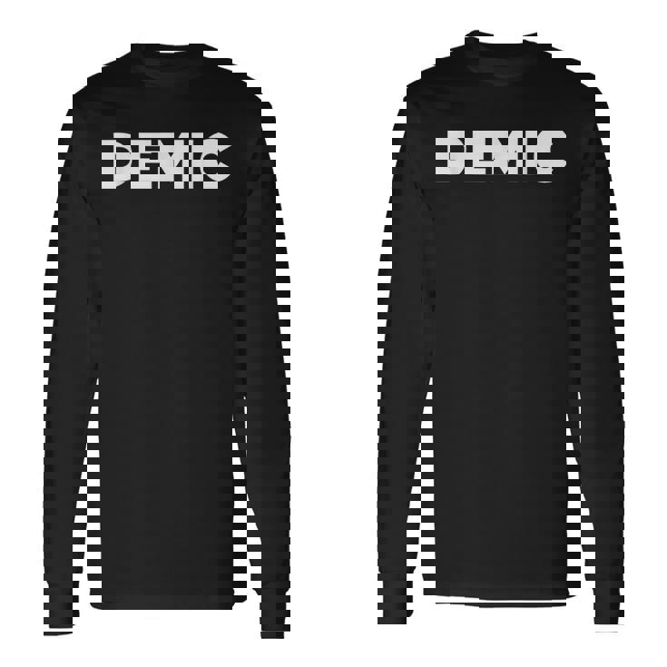 デミックボックスロゴ 長袖Tシャツ