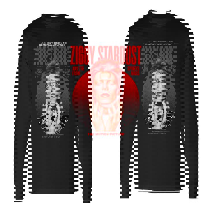 デヴィッド・ボウイ ジギー スターダスト モーションピクチャー カラー スキタ写真 長袖Tシャツ