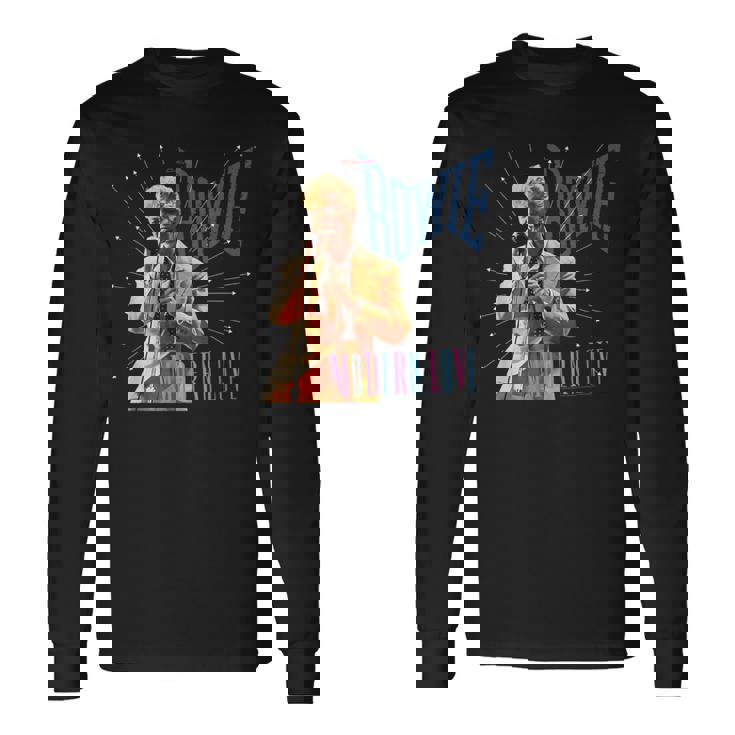 デヴィッド・ボウイ モダンラブ写真 デニス・オリーガン作 長袖Tシャツ