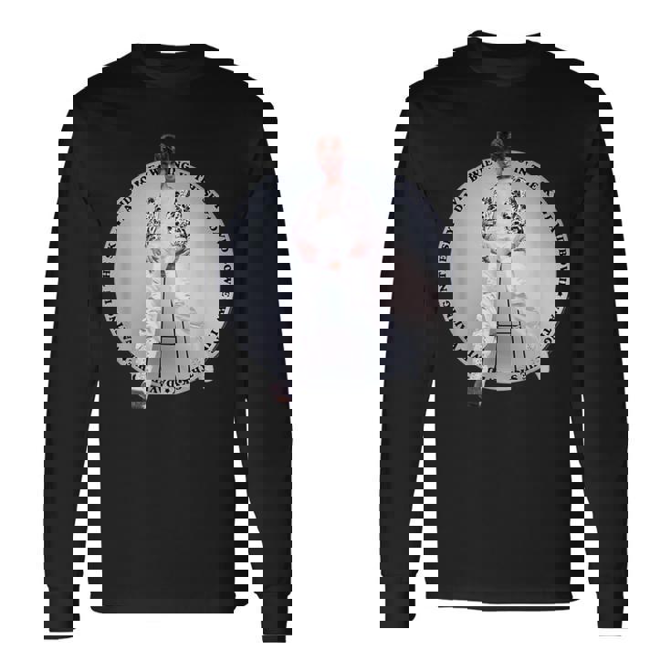 デヴィッド・ボウイ 空で待っている写真 ブライアン・ウォード 長袖Tシャツ