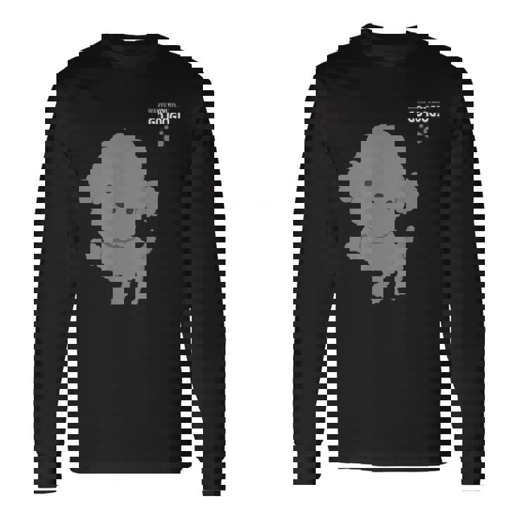 トイプードルシリーズ「シルバー（グレー）」 長袖Tシャツ