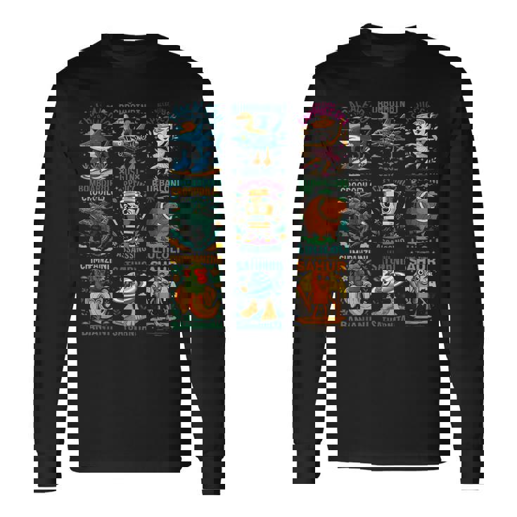 トップ ブレイン キャラ キッズ お気に入り 男の子 ミーム Aiモンスター 長袖Tシャツ