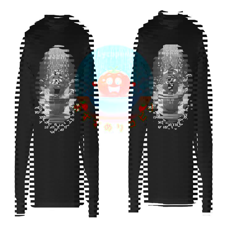 トマト 赤いトマト ピコピン おすすめリコピン おもしろトマト かわいいトマト 長袖Tシャツ