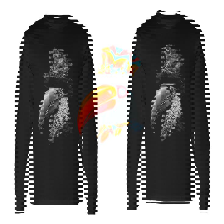 トラ 動物 動物園 イラスト トラ 長袖Tシャツ