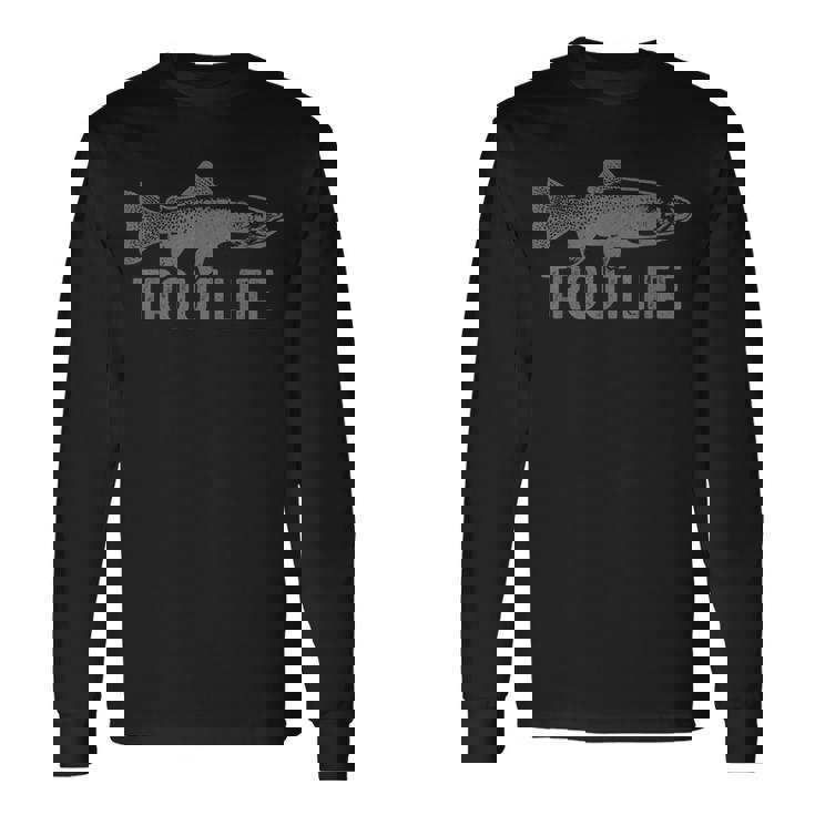 トラウトフィッシング フライフィッシング フィッシュ トラウト フィッシャーマンギフト 長袖Tシャツ
