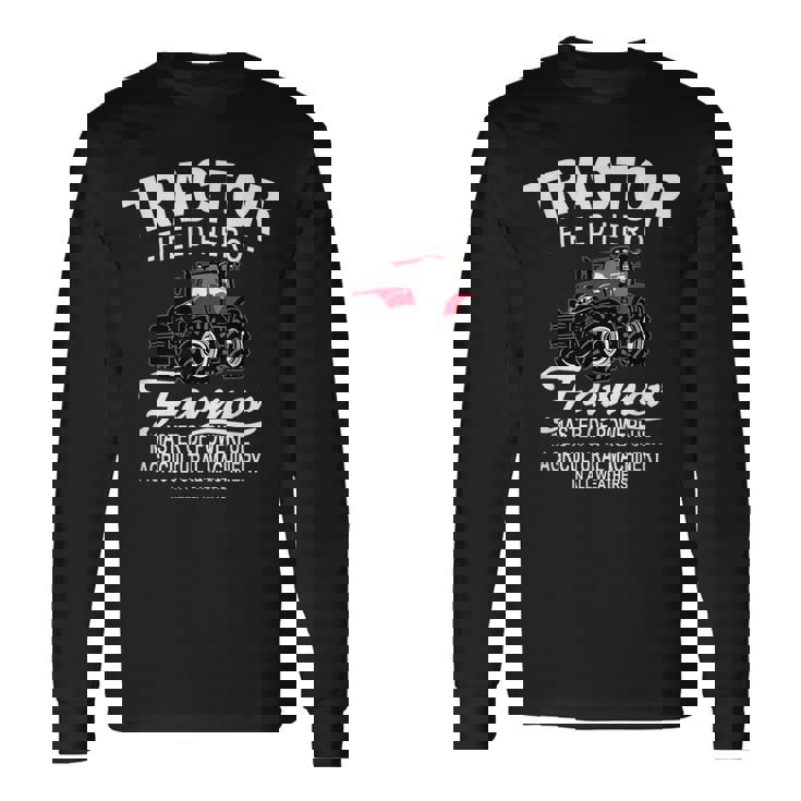 トラクター、農業、トラクター、トラクター 長袖Tシャツ