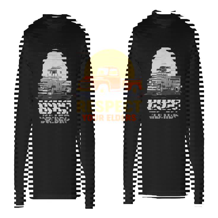 トラック ヴィンテージ オールド クラシック 学校 アメリカン ピックアップ レトロ ファーム 長袖Tシャツ