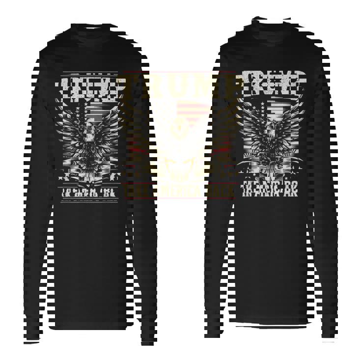 トランプ 2024 テイク・アメリカ・バック トランプ大統領 長袖Tシャツ