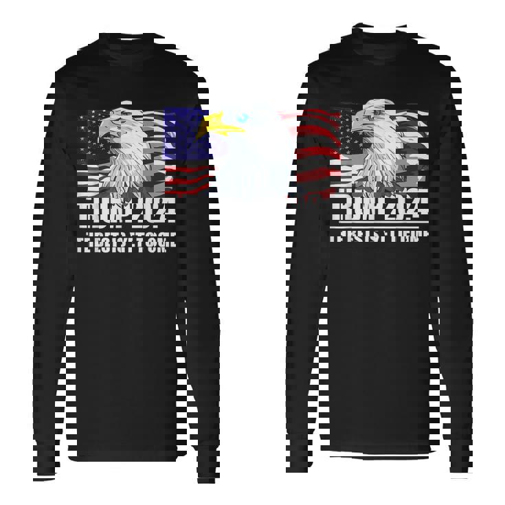 トランプ 2024年 イーグル アメリカ国旗 ドナルド・トランプ選挙 2024年 長袖Tシャツ
