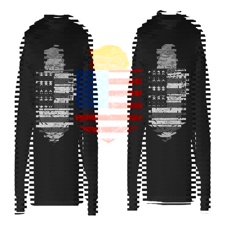 トランプ・イン・ユア・ポケットusa選挙 2024年7月4日のトランプ 長袖Tシャツ