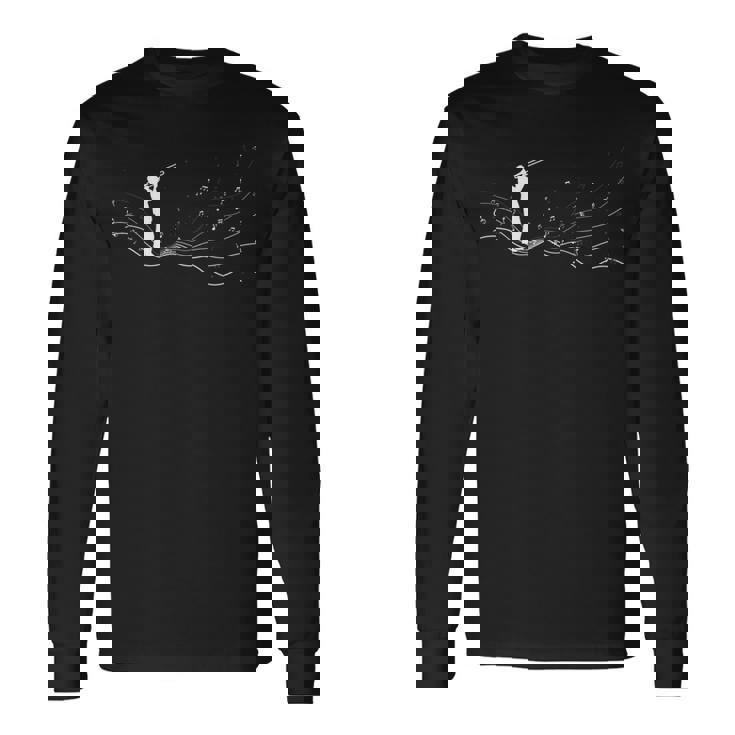 トロンボーン奏者のための音符のトロンボーンミュージシャン 長袖Tシャツ