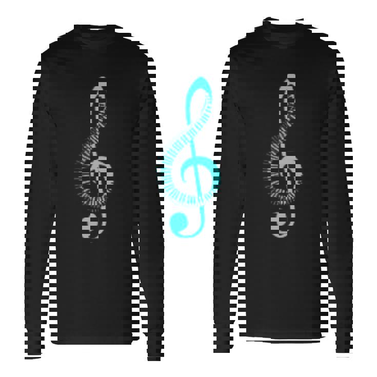 ト音記号の音符ピアノの象徴性ト音記号記号 長袖Tシャツ