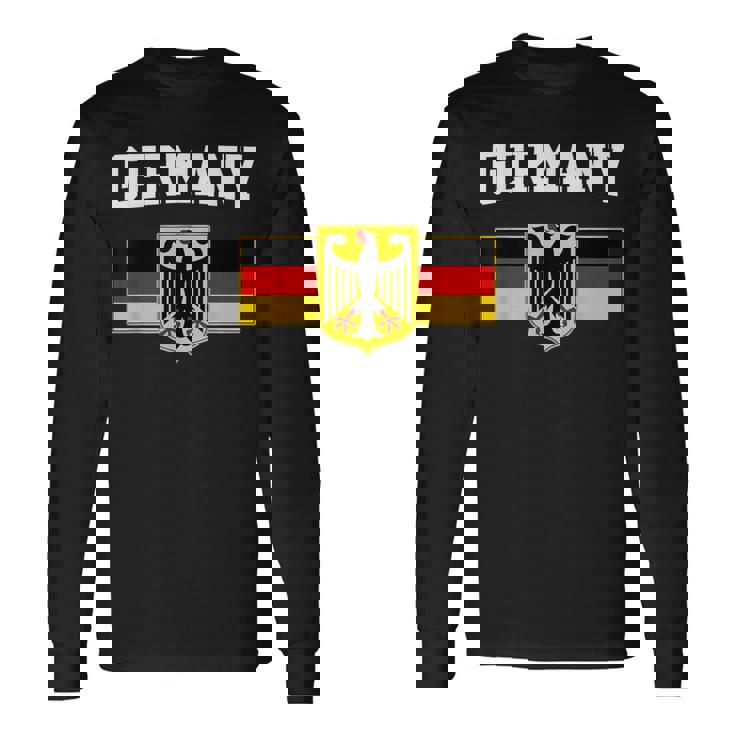 ドイツの国旗 ドイツの国章 長袖Tシャツ