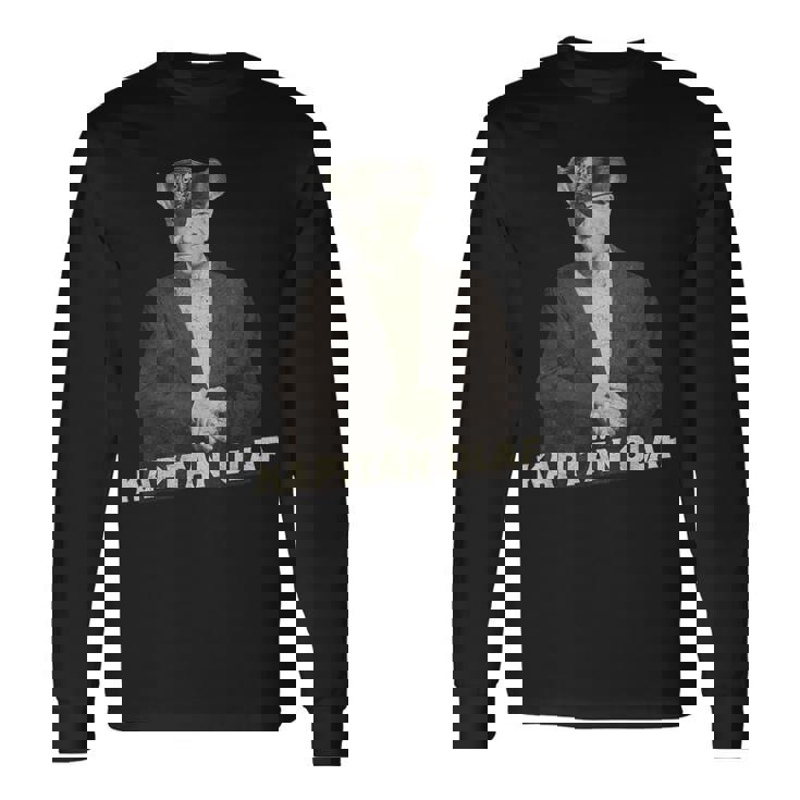 ドイツ首相オラフ・ショルツ ブラックアイパッチ 連邦議会 長袖Tシャツ