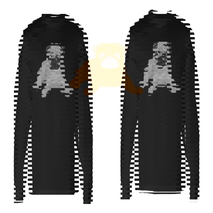 ドッグパグ ドッグモチーフ 犬好きへのギフト パグ 長袖Tシャツ