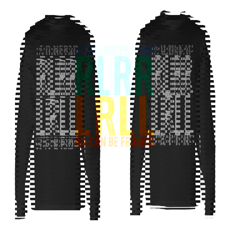 ドラマー Rlrr Lrll パラディドル ドラム ドラム レトロ ヴィンテージ 長袖Tシャツ