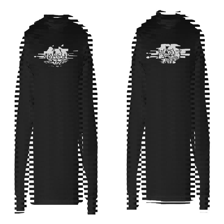 ドラマーのためのドラムライフ面白い引用 長袖Tシャツ