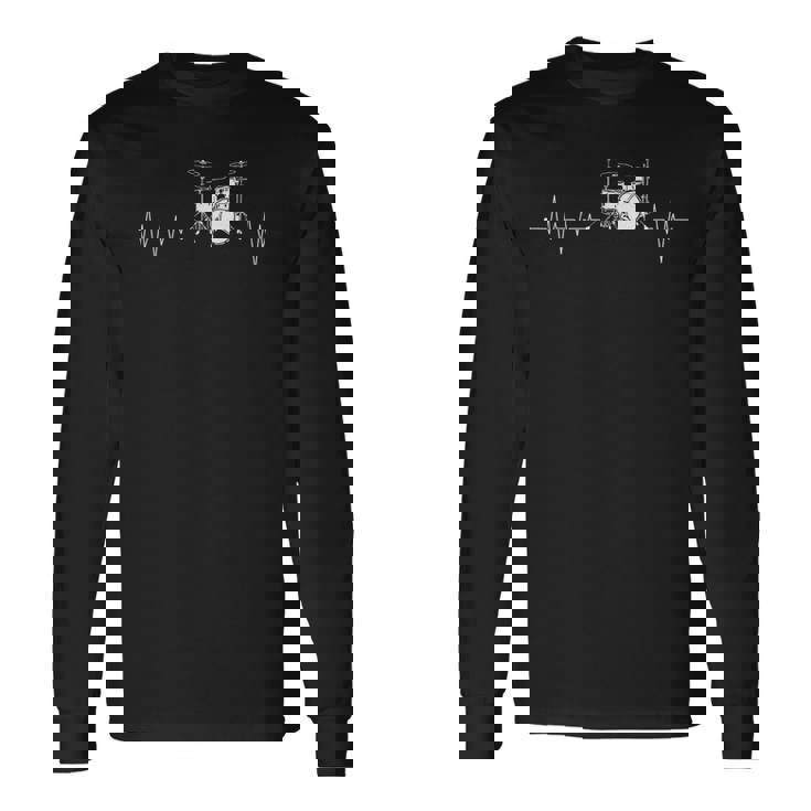 ドラマーギフト 心拍計楽器ドラム 長袖Tシャツ