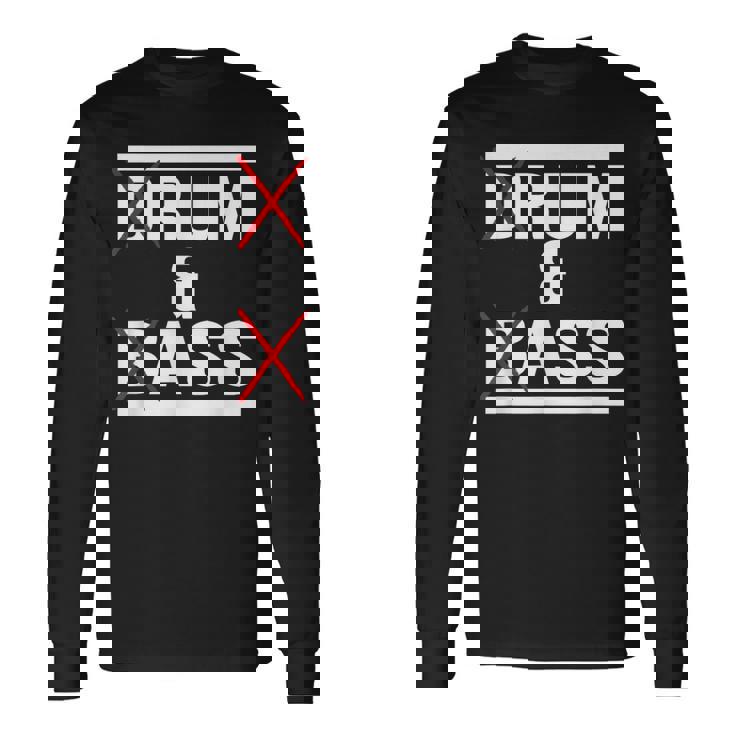 ドラムンベース Dnb 面白いモチーフ 長袖Tシャツ