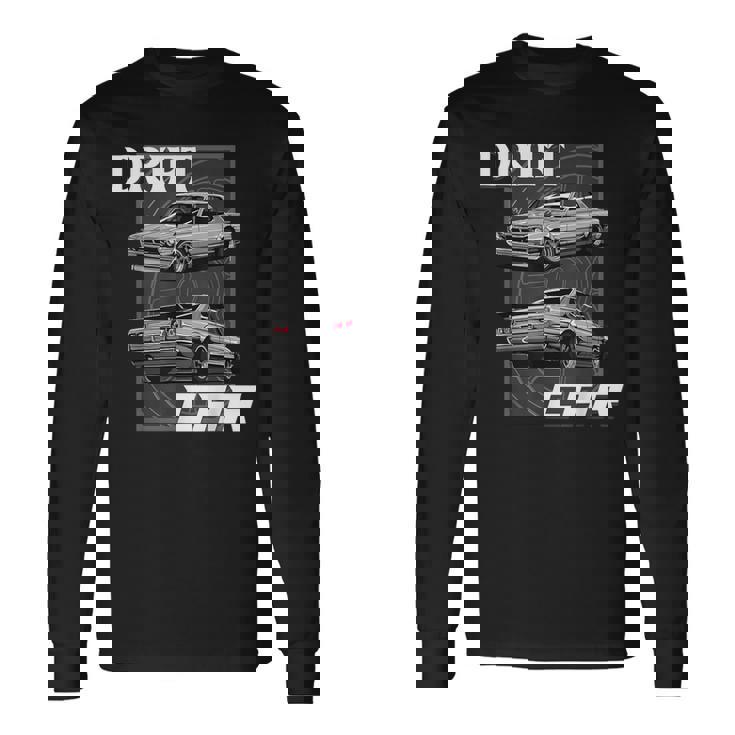 ドリフトカー ジャパニーズクラシックチューニングカー 長袖Tシャツ