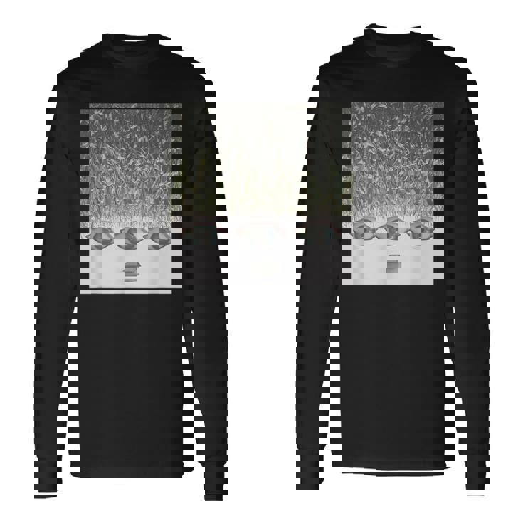 ドリームコアウィアードコア服エステティックコーンフィールドアイズ 長袖Tシャツ