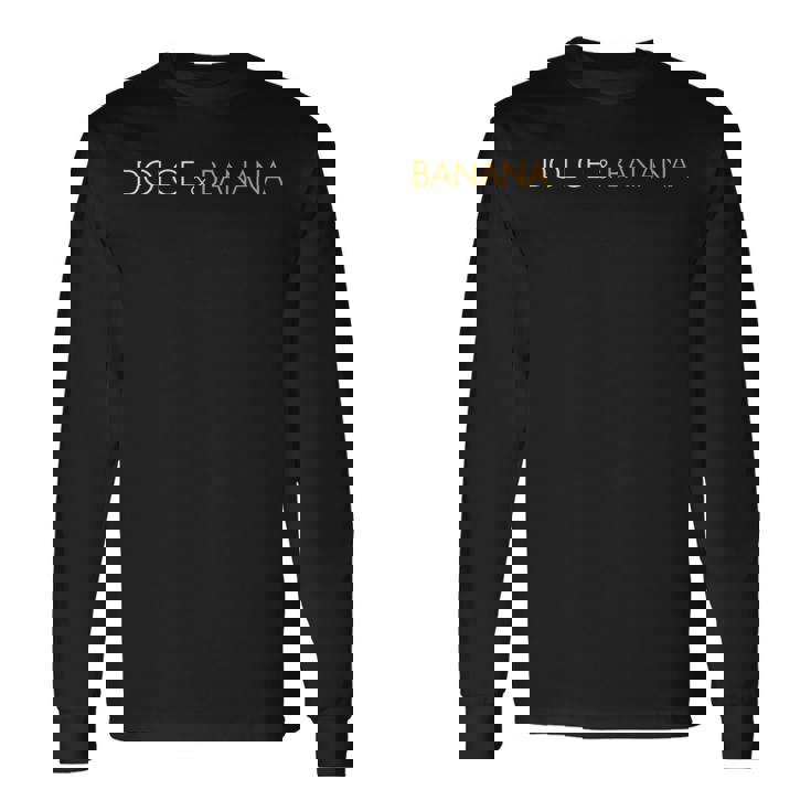 ドルチェとバナナベジタリアンのビーガンフルーツフルーツ皮肉 長袖Tシャツ