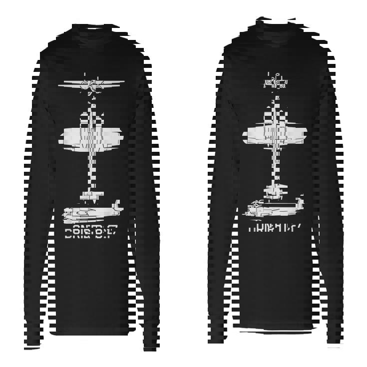 ドルニエdo217ドイツ第二次世界大戦爆撃機 長袖Tシャツ ギフトのアイデア