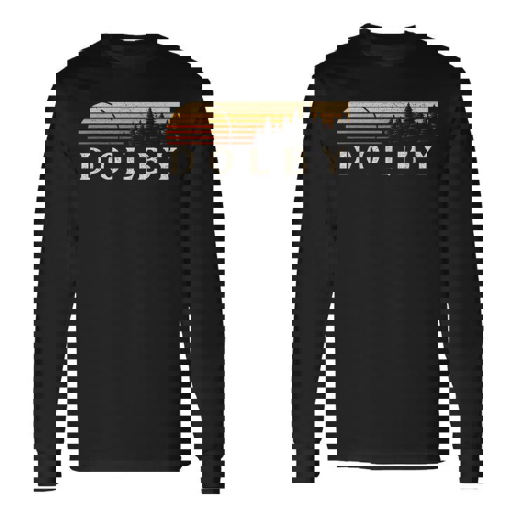 ドルビー、Me ヴィンテージ エバーグリーン サンセット 80年代レトロ 長袖Tシャツ