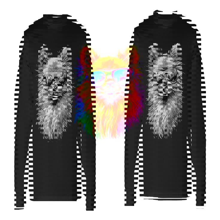 ドワーフ・スピッツ ポメラニアン ポム・スウィート・ジャーマン・スピッツ 長袖Tシャツ