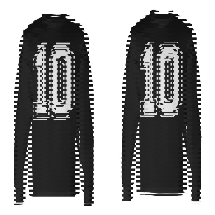 ナンバー10 誕生日ギフト スポーツ選手 チーム番号入りジャージ 長袖Tシャツ