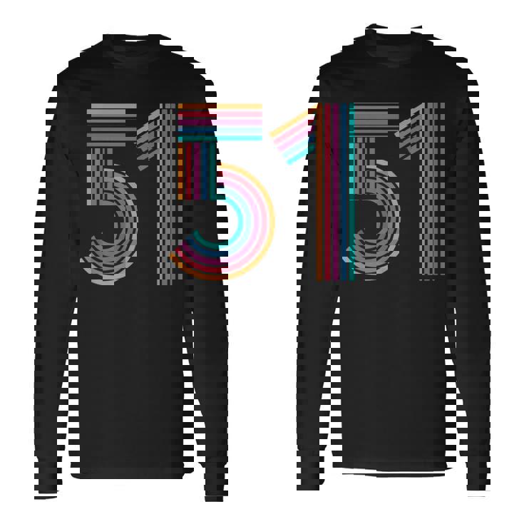 ナンバー51 Fifty-One Anniversary 男女 51歳の誕生日 長袖Tシャツ