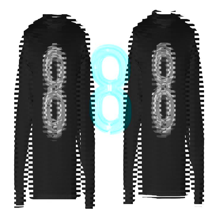 ナンバー8 、ファニーナンバーエイトtシャツ 長袖Tシャツ