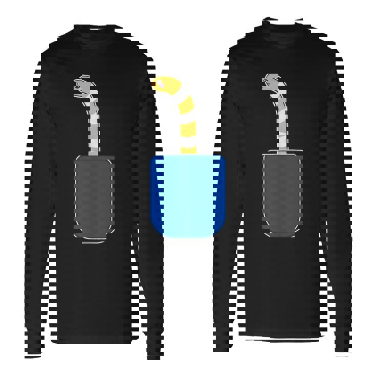 ニシキアナゴ（いん・ざ・ぽけっと）【どうぶつフレンズ】魚 水族館の生き物 かわいい 面白い 動物 チンアナゴ イラスト 長袖Tシャツ