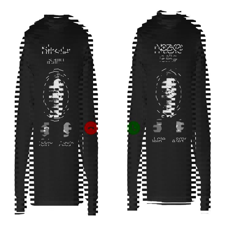 ニーチェが呼んでいる-ニヒリズム哲学 長袖Tシャツ