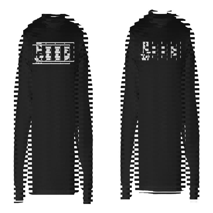 ニード・ウィード・ファニー 420 ガンジャ・ストーナー 長袖Tシャツ