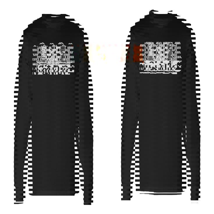 ノーキャットノーライフ 猫好き ねこ好き ネコ好き 猫の飼い主 おもしろ 可愛い ねこ ネコ 猫 長袖Tシャツ