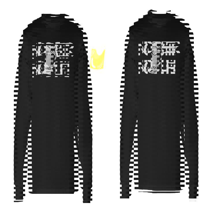 ノービアノーライフ ビール好き ノービールノーライフ 酒飲み 酒好き ビアガーデン ビール 長袖Tシャツ