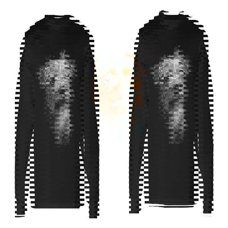 ノーフォークテリア 犬 モチーフ ペット イラスト ノーフォークテリア 長袖Tシャツ