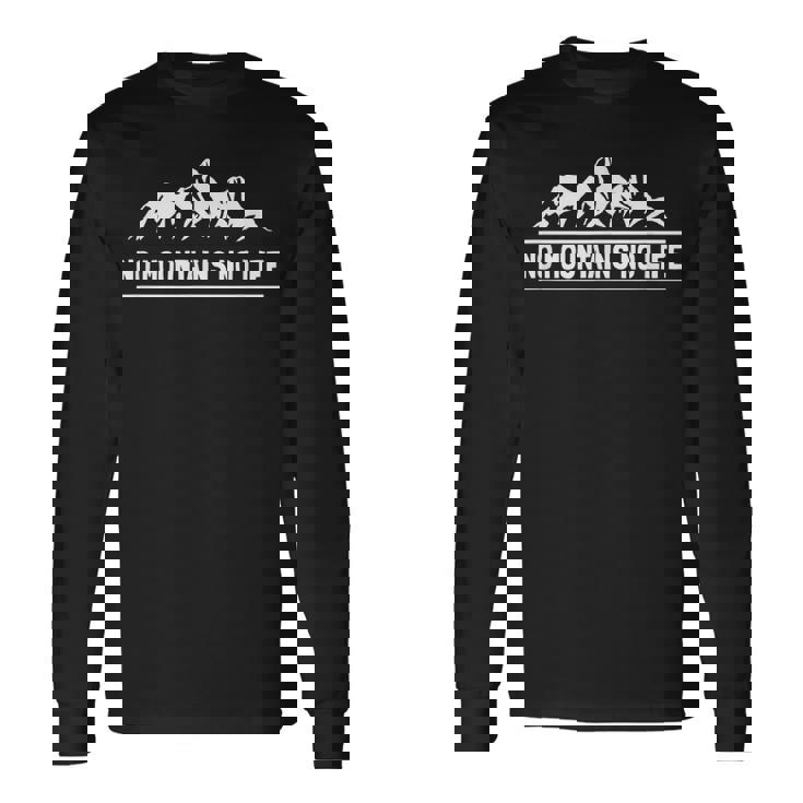 ノーマウンテンノーライフ ロッククライミング エイドクライミング フリークライング アルパインクライミング 登攀 登山 長袖Tシャツ