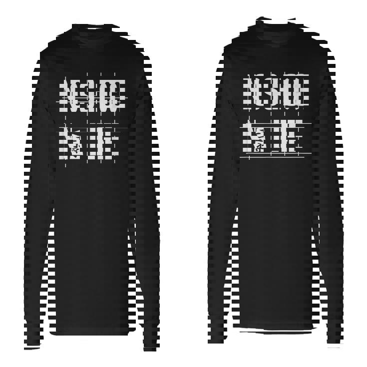 ノー将棋ノーライフ 将棋好き 囲碁将棋 将棋 棋士 将棋クラブ 将棋サークル 長袖Tシャツ