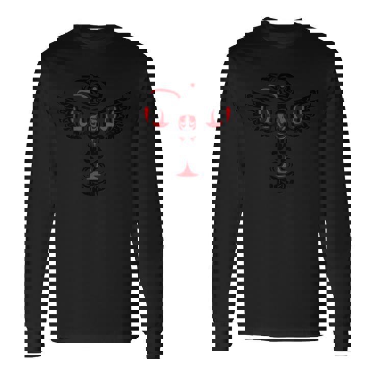 ハイダ ネイティブアメリカン 長袖Tシャツ