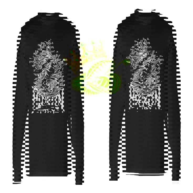 ハエトリソウの愛好家 食虫植物への執着 珍しい 長袖Tシャツ ギフトのアイデア