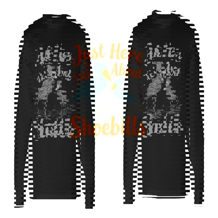 ハシビロコウについて話すだけ 長袖Tシャツ