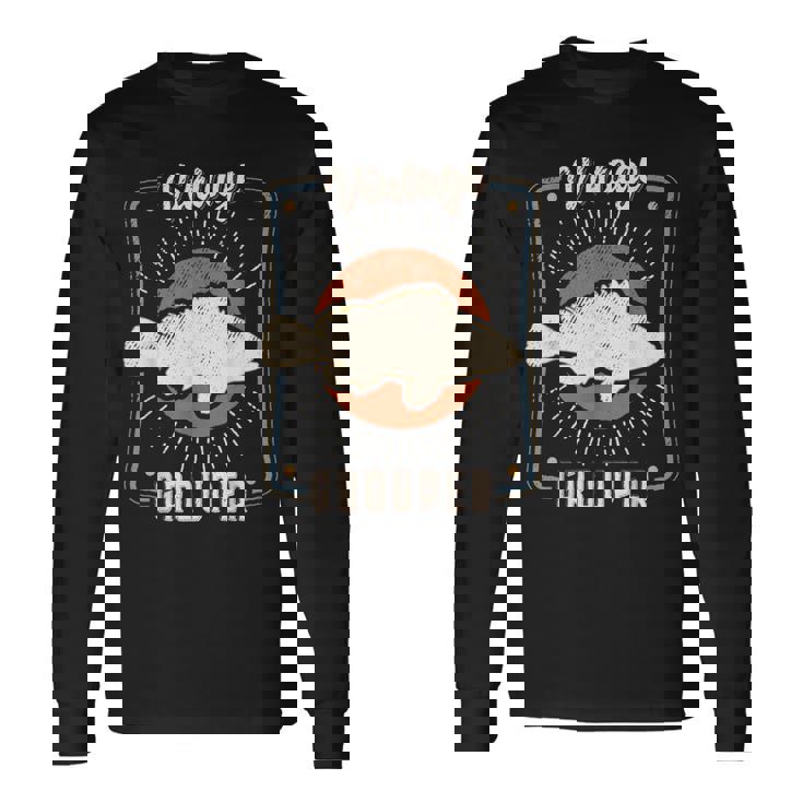 ハタ 魚 ヴィンテージ レトロ クラシック 動物 愛 長袖Tシャツ