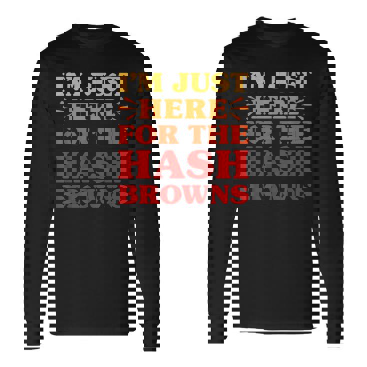 ハッシュブラウンズ I Love Hash Browns面白い食べ物 ハッシュブラウンズ好き 長袖Tシャツ