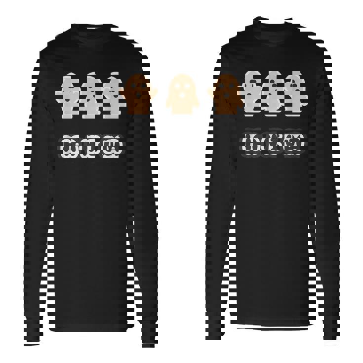 ハニボー《3 スリー》かわいい ハニワ 小さな 埴輪 歴史土器 イラスト キャラクター 長袖Tシャツ