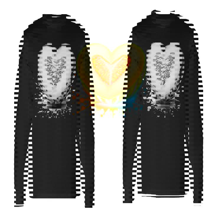 ハニーデューメロン ハート型 サマーフルーツ 長袖Tシャツ