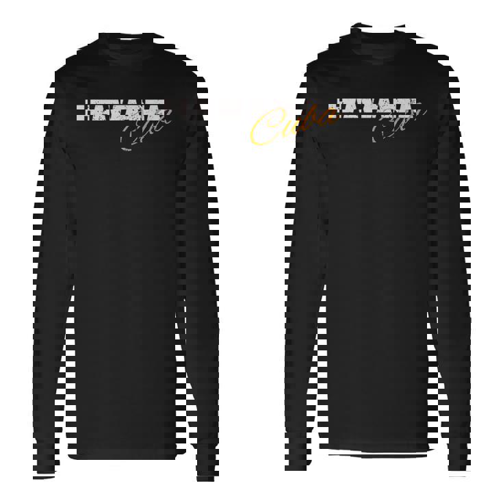 ハバナ キューバ 1514 レトロ キューバ プライド ヴィンテージ 70 年代 80 年代 長袖Tシャツ