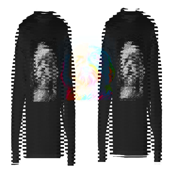 ハバニーズのアートワークを使用したハバニーズドッグオーナーデザイン。 長袖Tシャツ