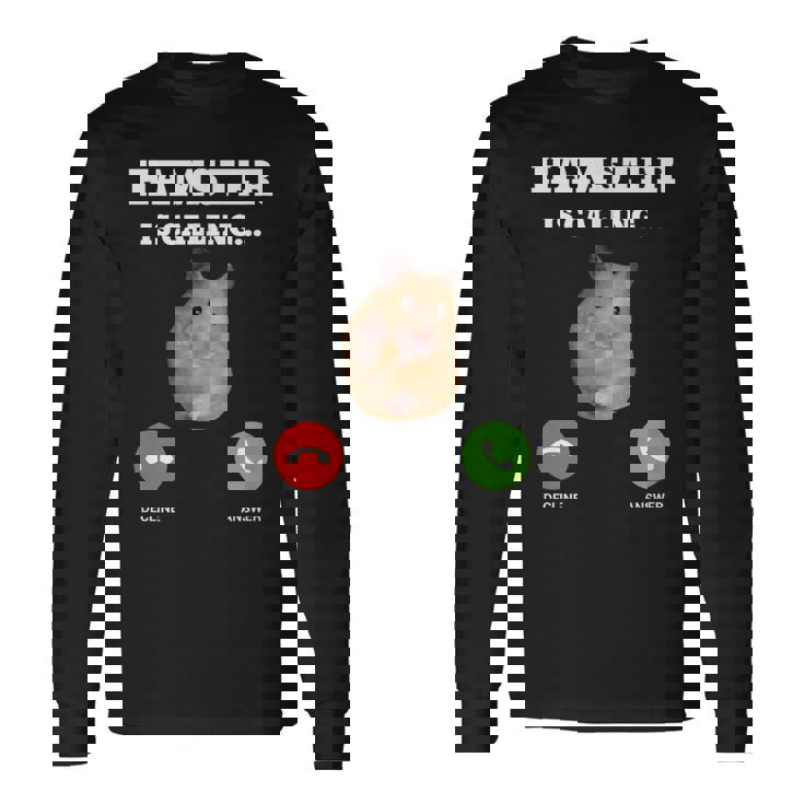 ハムスターミームが呼んでいます 長袖Tシャツ